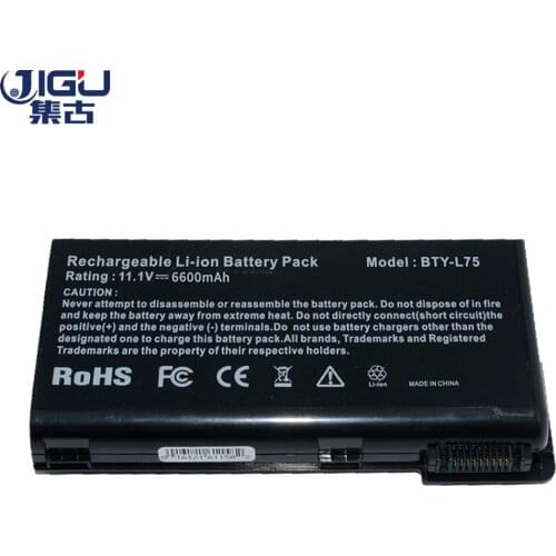 JIGU Laptop Battery 957-173XXP-101 BTY-L74 BTY-L75 For Msi A5000 A6000 A6200 A6203 A6205 A7200 CR630 EX460 EX610 CX705MX Series