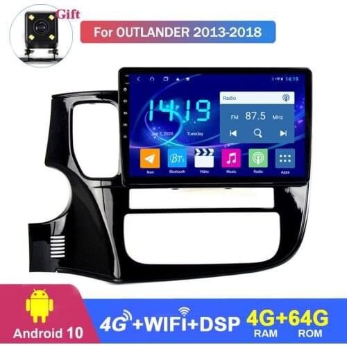 For Mitsubishi Outlander 2013 2014 2015 2016 2017 2018 Android 10 GPS Navigation Touchscreen Quad-core Car Radio 4G RAM 64G ROM