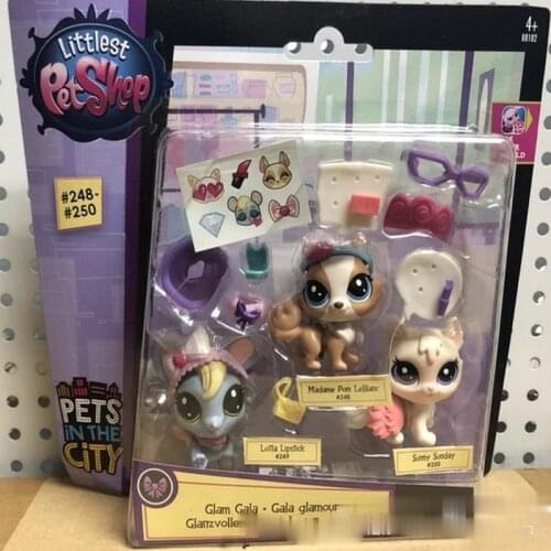 Hasbro Littlest Pet Shop Action Figures Mini LPS Animal Cat Dog Dolls Model Toy Collectible Anime Pets Figurines Kids Toy Gift