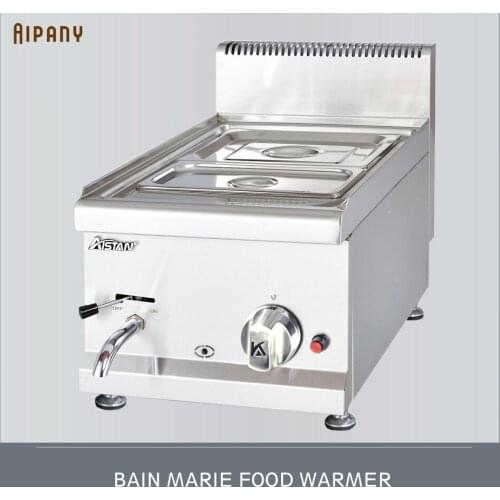 GH534 table top Electric LPG gas bain marie stainless steel double-tank water bath chafing dish soup pot for kitchen equipment