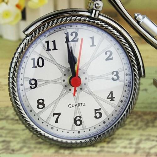 Vintage Numeral Retro Bicycle Pattern Creative Alarm Clock Home Decor Alarm Clock