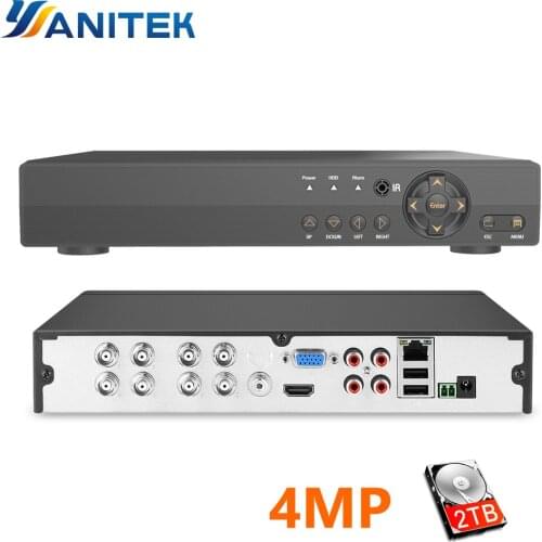 H.264 Security 8CH CCTV AHD DVR 4MP For AHD CVI TVI Analog IP Camera 4.0MP Hybrid Video Recorder 2K Video Output