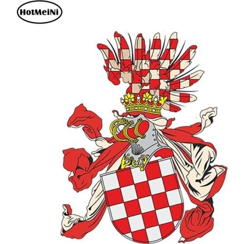 HotMeiNi 13cm x 10cm Car StylingI Croatia Crown Land Coat Of Arms Car Sticker Croatian Motorcycle Waterproof Trunk Accessories