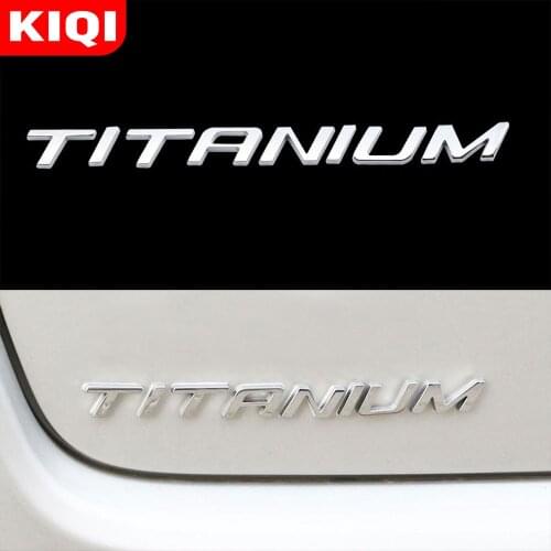 KIQI 3D ABS Chrome Titanium Emblem Badge Car Sticker Boot Trunk Tailgate Decal Stickers for Ford Ranger 2015 2016 2017 2018 2019