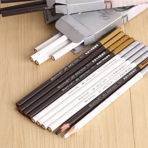 Brown White Sketch Drawing Pencil Chalk Professional Panting Drawing Pencil Art Supplies Sketch Charcoal Pen material escolar