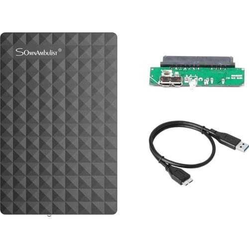 2.5 USB 3.0 hard disk box, used for external SATA mobile hard disk drive box, purple, black, red, gray, blue, gold
