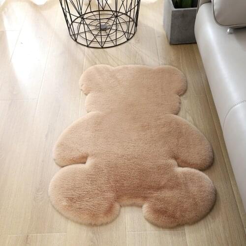 Bear Rug Soft Plush Bear Carpet for Living Room Living Room Bedroom Antiskid Mat Fluffy Floor Carpets Home Non-slip Floor Mat