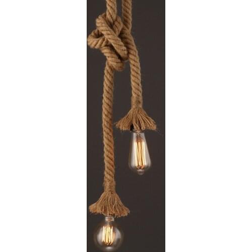 Creative Pendant Light Loft Personality Industrial Lamp Fashion Single Head Modern Country Vintage Style Lamp Rope industrial