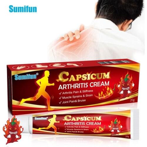 1Pcs 20g Sumifun Hot Pepper Analgesic Cream Rheumatoid Arthritis Neuralgia Treatment Ointment Powerful Painkillers Body Massage