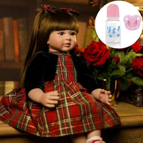 NPK Bebes Reborn Dolls de Silicone Girl cotton Body 60cm Sleeping Reborn Doll Toys For Girls Newborn Baby Bebes Doll Best Gifts