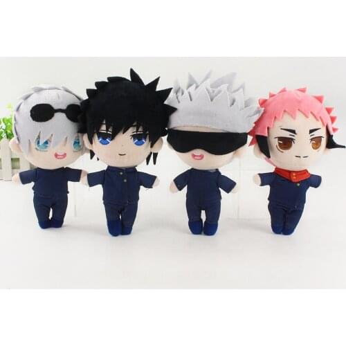 20cm Anime Jujutsu Kaisen Soft Plush Stuffed Doll Pillow Plushie Toy Yuji Itadori Gojou Satoru Fushiguro Megumi Plush Toys