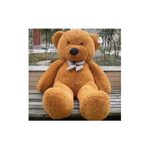 Stuffed animal 31 inch dark brown tie Teddy bear plush toy soft doll gift w1663