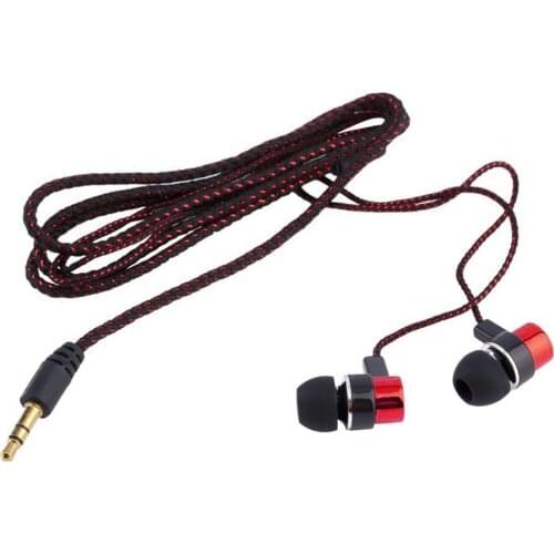 Earphone Braided Wiring Super Bass In Ear Music Earphone HIFI Stereo Earbuds Noise Isolating Sport Earphones With Mic