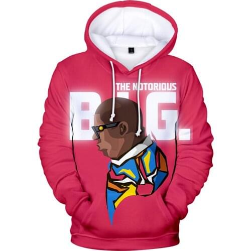 New Spring Hoodies Notorious Big Men 's Biggie Sweatshirt Hip Hop Rock Hoodies Soft B.I.G. Street Famous Brand Sports Coat 3D