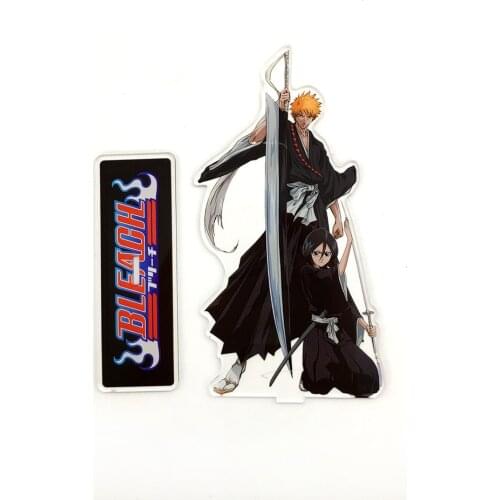 Bleach Kurosaki Ichigo Rukia Kuchiki japanese manga acrylic standee figurines desk decoration cake topper anime
