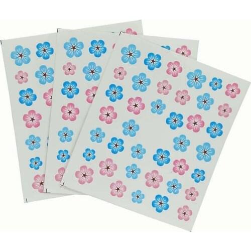 3Pcs Flower designs transfer water decal Nail Art Floret pattern nail sticker Nail Decoration for Manicure Watermark E10