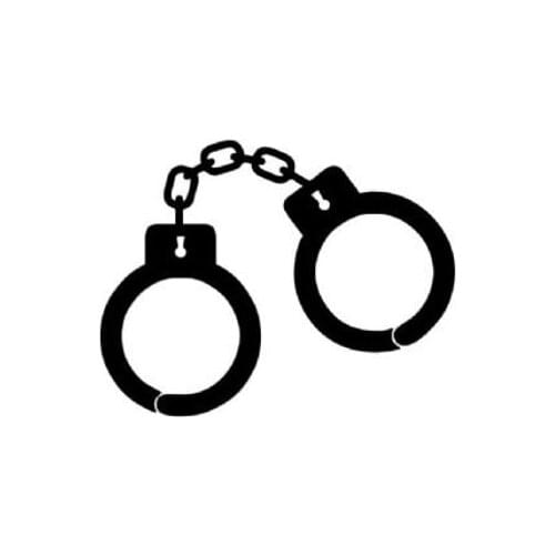 Police Handcuffs Used By Criminals Vinyl Car Mural For Car Rearview Mirror Logo Art Stickers FA321