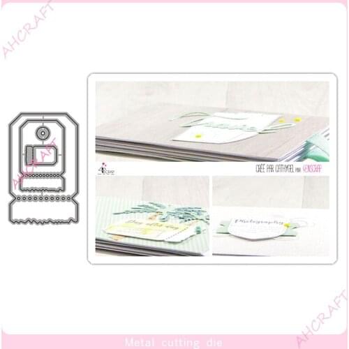 Rectangle Label Metal Cutting Dies for DIY Scrapbooking Photo Album Decorative Embossing PaperCard Crafts Die2021
