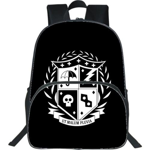 The Umbrella Academy School Bags Cool Boys Girls UT MALUM PLUVIA School Backpack Kids 16inch Primary Mochilas