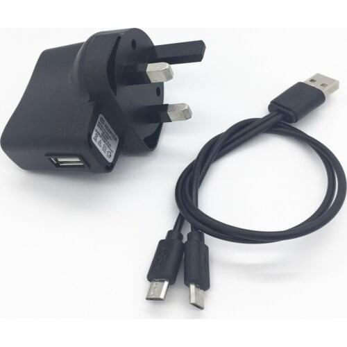 US/AU/EU/UK PLUG Wall+ Short USB A Male To 2 Micro B USB Male for Samsung HTC LG SONY Huawei ZTE Xiaomi Cable Black