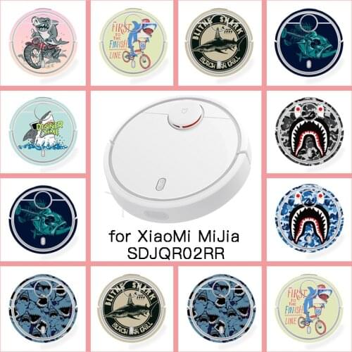 Provide Customized Custom Shark Sticker for xiaomi Robot MiJia Robotic SDJQR02RR Vacuum Cleaner Skin Spare Parts Accessories