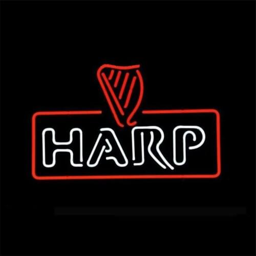 HARP GUINESS Custom Handmade Real Glass Tube Beer Bar KTV Club Store Restaurant Advertise Decoration Display Neon Sign 17"X14"