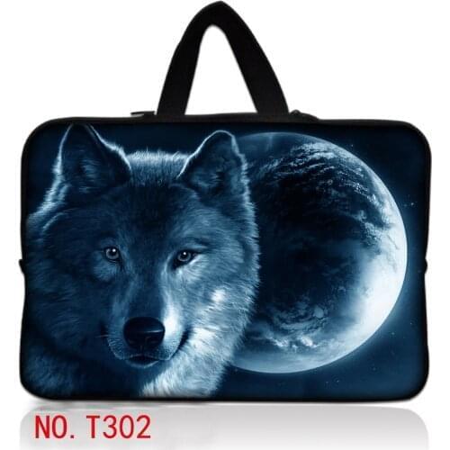 Wolf Moon Laptop Bag 13.3 15.6 14 inch Waterproof Notebook Bag Sleeve For Macbook Air Pro 13 15 Computer Handbag Briefcase Bag