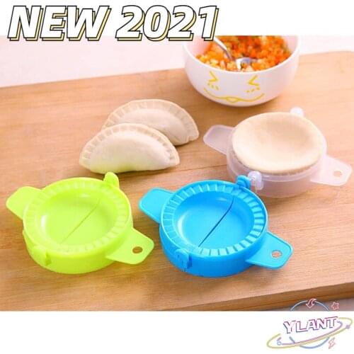 SWT Plastic Dumpling Molds Chinese Food Jiaozi Hand Mould Kitchen Maker Dough Press Dumpling Pie Ravioli Creative DIY Tools