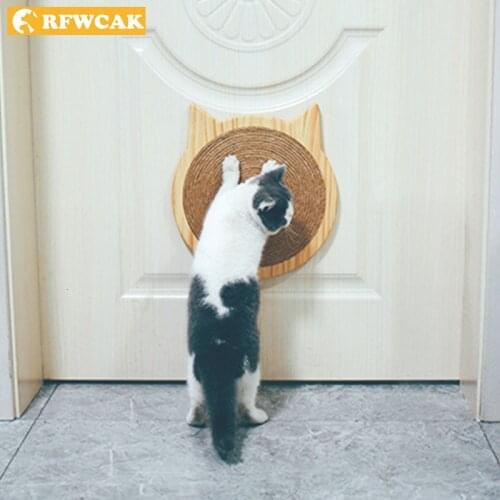 RFWCAK Vertical Cat Scratch Board With Suction Cup Claws Care Toy Kitten Scratch Mat Interactive Scratching Post Pet Supplies
