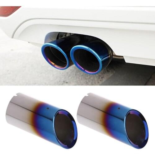 2xStainless steel Exhaust Muffler Pipe For Jetta MK6 Golf 6 Golf 7