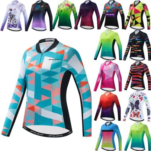 Womens Long Sleeve Cycling Shirt Lady Riding Clothing Mountain Mtb Bicycle Clothes Team Bike Jacket
