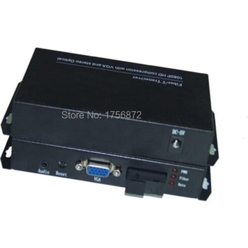 1 Pair VGA HD Optical Multiplexer Fiber Optic Extender VGA/Audio VGA to Fiber ConverterSingle Fiber 20 KM SC