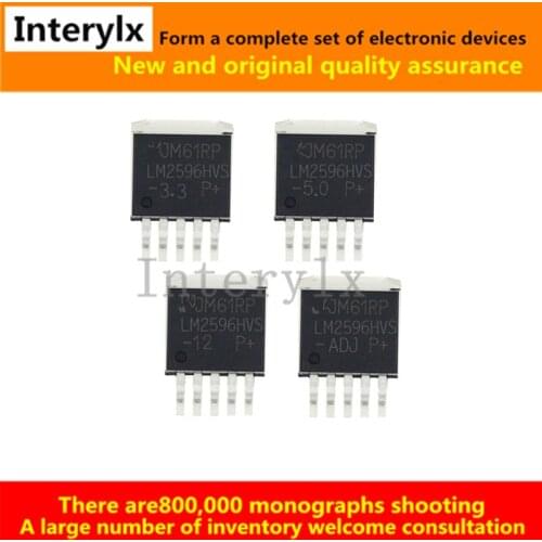 10PCS LM2596HVSX LM2596HVS-5.0V/3.3V/12V/ADJ/NOPB TO-263 Voltage step-down transformer chip