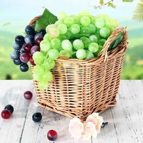 12/18/24 Heads Black Red Green Purple Hanging Artificial Grapes Photography Props Decoration Fake Fruits Dining Table Decoration