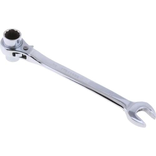 19mm/22mm Adjustable Ratcheting Combination Wrench Socket Spanner Hand Tool
