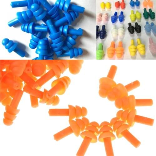 2019 New 20PCS Waterproof Swimming Ear Plug Silicone Swim Earplugs Soft Anti-Noise Diving Ear Plug for Adult Swimmers Children