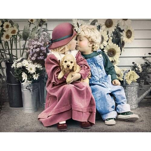 5D DIY Diamond Painting Full Square/Round Children Cute Boy Girl Diamond Embroidery Handmade Home Decoration Mosaic Creative Art