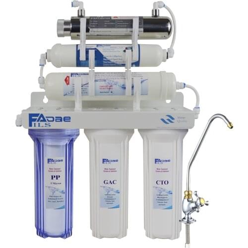 6-Stage Alkaline Ultraviolet Drinking Water Filtration System UV Mineralizing Alkaline Purifier after filter ph of 8.00 - 9.50