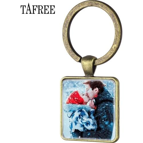 TAFREE Couple I LOVE YOU Keychain square Key Ring y Lovers Love Key Chain Souvenirs Valentines Day gif Jewelry FQ778