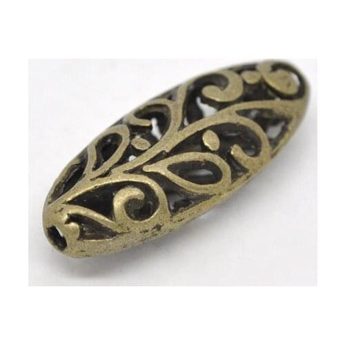 DoreenBeads Antique Bronze Hollow Flower Spacer Beads 23x9mm,sold per pack of 20