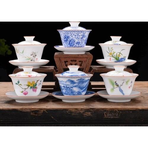 150ml Creative chinese landscape painting Gaiwan Tea Set Ceramic Teaware Sets Tea Set Teapot Teaset Tea Cups Of Tea Ceremony