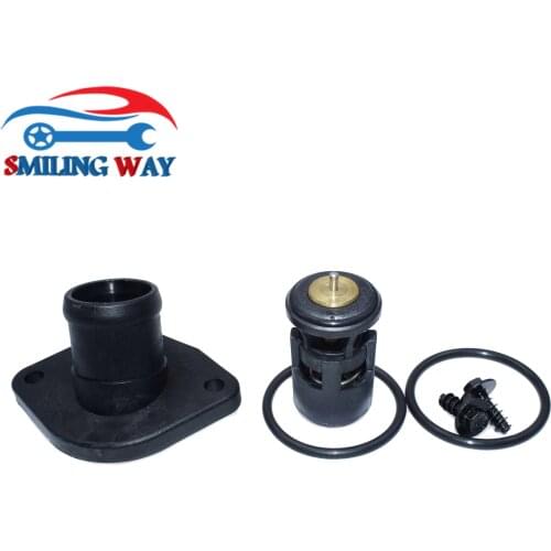 Coolant Water Flange Thermostat Cover Cap O-ring Bolts Gaskets For VW Seat Skoda Bora Caddy Golf Lupo Polo Vento 032121121B