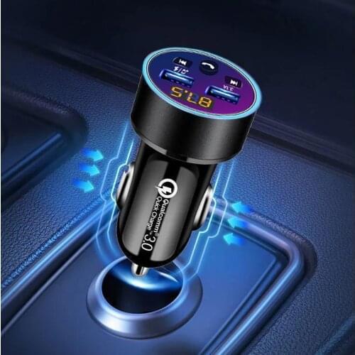 Bluetooth 5.0 FM Modulator Hands free Kit Car MP3 Audio Player 3.1A Dual USB Charger Read TF USB Flash music
