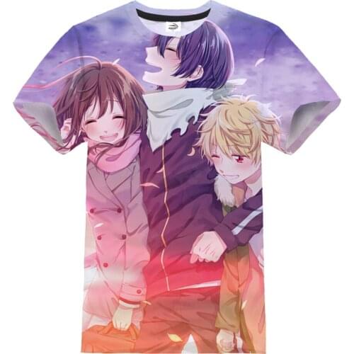 Japan Anime NORAGAMI 3D Print T-shirt Men Women Sport Casual Hip Hop Streetwear T Shirt Fashion O-Neck Tees Tops Unisex Tees