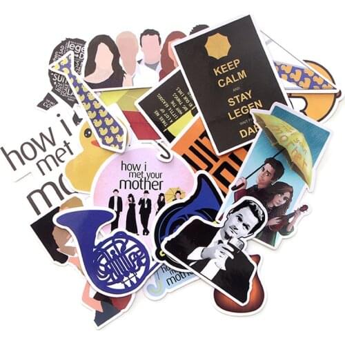 JF961 20 Pcs/set How I Met Your Mother TV Show Sticker Laptop Skateboard Luggage Car Styling Graffiti Decals Waterproof Stickers