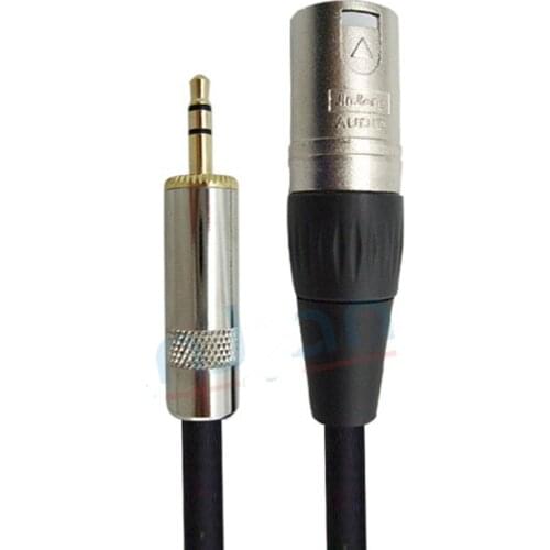 Gold plated 3. 5 double track line to cannon Computer microphone cable Phone line Capacitor microphone line cannon line