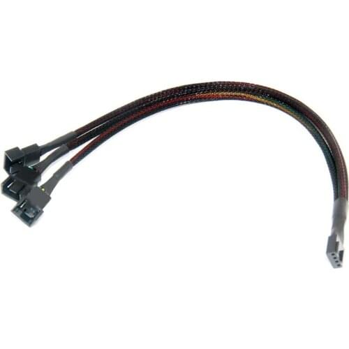 Mainboard CPU 4 Pin Fan Extention Cable PWM 1 to 3 Ways 4P Adapter Cable Computer PC Chassis Case Power Fan Splitter Multiplier