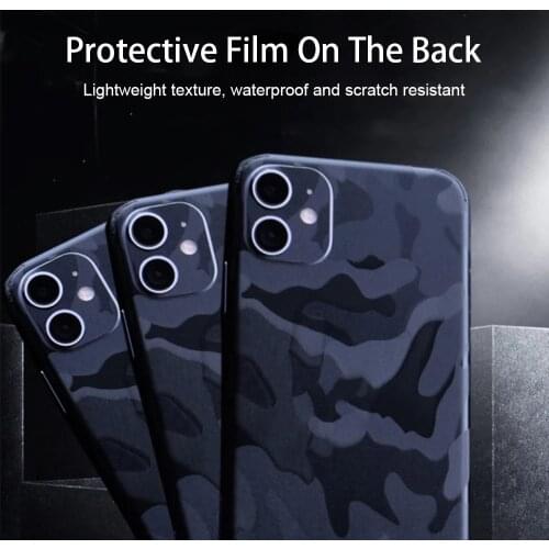 Camouflage Skin Wrap Phone Back Paste Sticker For iPhone 11 12 Pro Mini XS MAX XR X 8 7 6 6S Plus SE 2020 SE2 Skin Film Cover