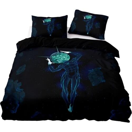 3D Printing Robot Pattern Duvet Cover Set With Pillowcase, 245x210 Quilt Cover, 220×260 Blanket Cover,Extra Large Bedding Set