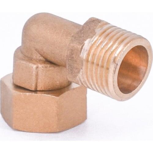 Brass 90 Degree Elbow DN15 1/2" BSP Female To Male Union Pipe Fitting Adapter Coupling Connector
